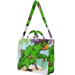 Parrot Hat Cartoon Captain Square Shoulder Tote Bag