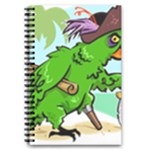Parrot Hat Cartoon Captain 5.5  x 8.5  Notebook