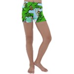 Parrot Hat Cartoon Captain Kids  Lightweight Velour Yoga Shorts