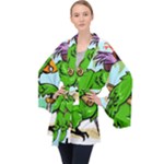 Parrot Hat Cartoon Captain Long Sleeve Velvet Kimono 