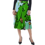 Parrot Hat Cartoon Captain Classic Velour Midi Skirt 