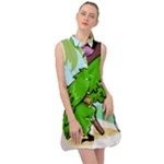 Parrot Hat Cartoon Captain Sleeveless Shirt Dress