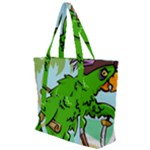 Parrot Hat Cartoon Captain Zip Up Canvas Bag