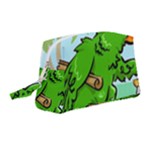 Parrot Hat Cartoon Captain Wristlet Pouch Bag (Medium)