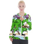 Parrot Hat Cartoon Captain Casual Zip Up Jacket
