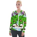 Parrot Hat Cartoon Captain Velvet Zip Up Jacket