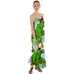 Parrot Hat Cartoon Captain Cami Maxi Ruffle Chiffon Dress