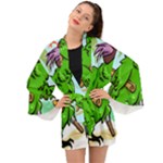 Parrot Hat Cartoon Captain Long Sleeve Kimono