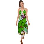 Parrot Hat Cartoon Captain Halter Tie Back Dress 