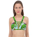 Parrot Hat Cartoon Captain Cage Up Bikini Top