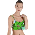 Parrot Hat Cartoon Captain Layered Top Bikini Top 