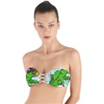 Parrot Hat Cartoon Captain Twist Bandeau Bikini Top