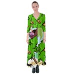 Parrot Hat Cartoon Captain Button Up Maxi Dress