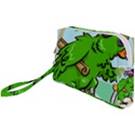 Parrot Hat Cartoon Captain Wristlet Pouch Bag (Small)