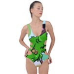Parrot Hat Cartoon Captain Side Cut Out Swimsuit