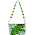 Parrot Hat Cartoon Captain Double Gusset Crossbody Bag