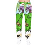Parrot Hat Cartoon Captain Women Velvet Drawstring Pants