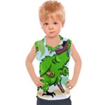 Parrot Hat Cartoon Captain Kids  Sport Tank Top