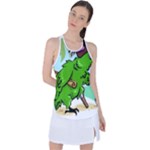 Parrot Hat Cartoon Captain Racer Back Mesh Tank Top
