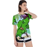 Parrot Hat Cartoon Captain Perpetual Short Sleeve T-Shirt