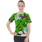 Parrot Hat Cartoon Captain Women s Sport Raglan T-Shirt