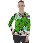 Parrot Hat Cartoon Captain Women s Long Sleeve Raglan T-Shirt