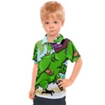 Parrot Hat Cartoon Captain Kids  Polo T-Shirt