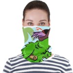 Parrot Hat Cartoon Captain Face Seamless Bandana (Adult)