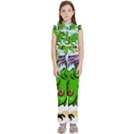 Parrot Hat Cartoon Captain Kids  Sleeveless Ruffle Edge Band Collar Chiffon One Piece