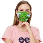 Parrot Hat Cartoon Captain Fitted Cloth Face Mask (Adult)