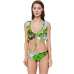 Parrot Hat Cartoon Captain Low Cut Ruffle Edge Bikini Set