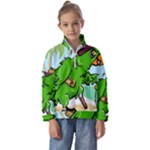 Parrot Hat Cartoon Captain Kids  Half Zip Hoodie