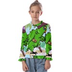 Parrot Hat Cartoon Captain Kids  Frill Detail T-Shirt