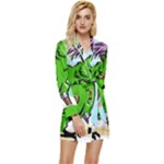 Parrot Hat Cartoon Captain Long Sleeve Satin Robe