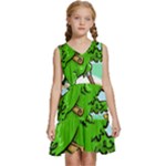 Parrot Hat Cartoon Captain Kids  Sleeveless Tiered Mini Dress