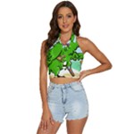 Parrot Hat Cartoon Captain Backless Halter Cami Shirt