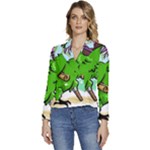 Parrot Hat Cartoon Captain Women s Long Sleeve Revers Collar Cropped Jacket
