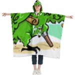Parrot Hat Cartoon Captain Women s Hooded Rain Ponchos