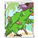 Parrot Hat Cartoon Captain 8  x 10  Hardcover Notebook