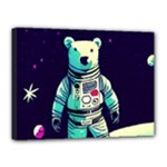 Bear Astronaut Futuristic Canvas 16  x 12  (Stretched)