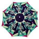 Bear Astronaut Futuristic Straight Umbrellas