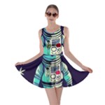 Bear Astronaut Futuristic Skater Dress