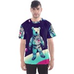 Bear Astronaut Futuristic Men s Sport Mesh T-Shirt