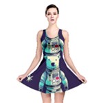 Bear Astronaut Futuristic Reversible Skater Dress