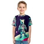 Bear Astronaut Futuristic Kids  Sport Mesh T-Shirt