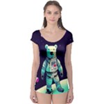 Bear Astronaut Futuristic Boyleg Leotard 