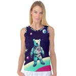 Bear Astronaut Futuristic Women s Basketball Tank Top