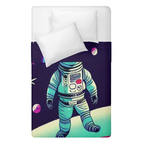 Bear Astronaut Futuristic Duvet Cover Double Side (Single Size) from ArtsNow.com