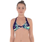 Bear Astronaut Futuristic Halter Neck Bikini Top