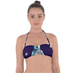 Bear Astronaut Futuristic Tie Back Bikini Top